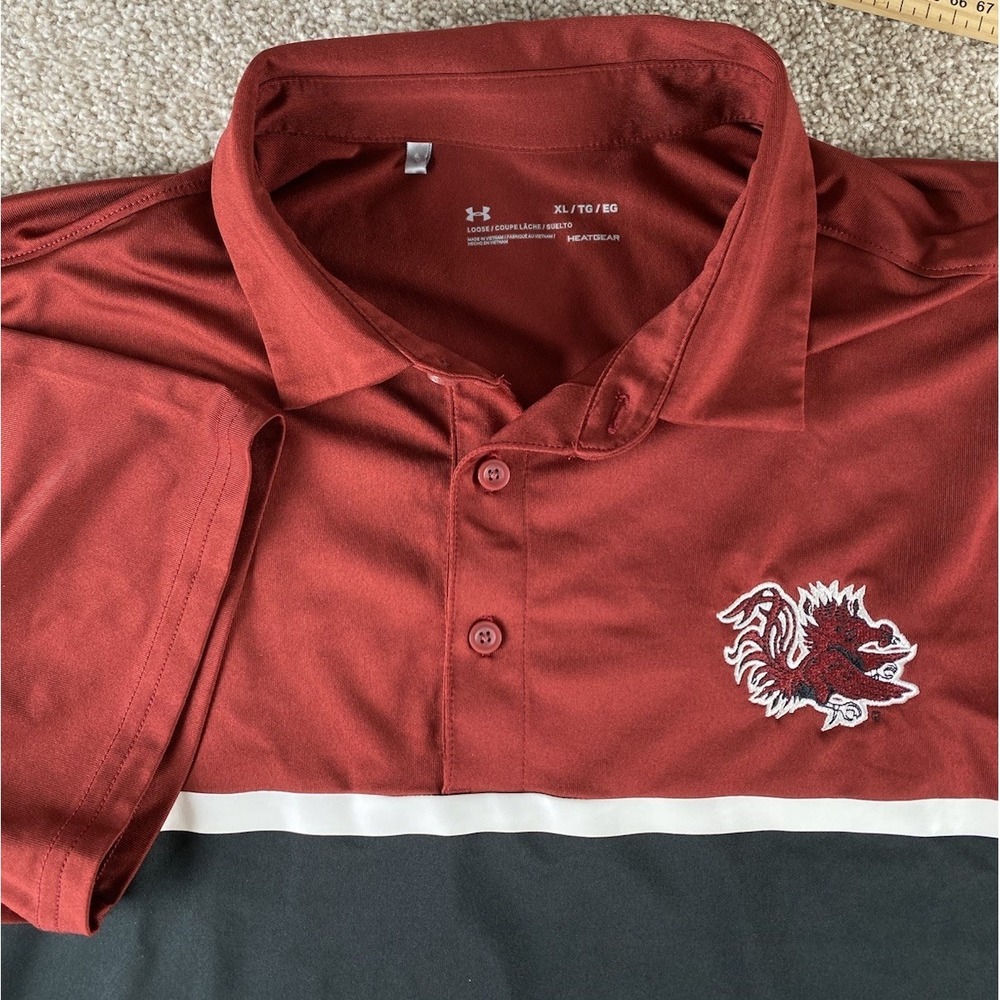 Under Armour Loose South Carolina Gamecocks Performance Colorblock Polo Men XL
